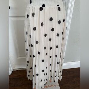 a new day Black and White Polka Dot A-Line Skirt